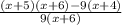 \frac{(x+5)(x+6)-9(x+4)}{9(x+6)}