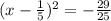 (x-\frac{1}{5})^{2} =-\frac{29}{25}