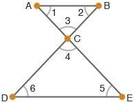 Pls    the figure shows two parallel lines ab and de cut by the transversals ae and bd:   which stat