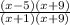 \frac{(x - 5)(x + 9)}{(x + 1)(x + 9)}