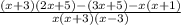 \frac{(x+3)(2x+5)-(3x+5)-x(x+1)}{x(x+3)(x-3)}