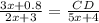 \frac{3x+0.8}{2x+3}=\frac{CD}{5x+4}