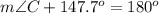 m\angle C+147.7^{o}=180^{o}