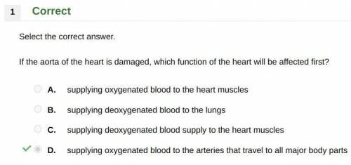 What is the aorta?  a. a valve that prevents backflow of oxygenated blood into the heart b. the wall