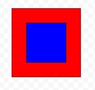 Brainliest + points!   show work!  a target is made of a blue square inside of a red square. the blu