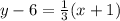 y-6=\frac{1}{3} (x+1)