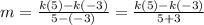 m=\frac{k(5)-k(-3)}{5-(-3)}=\frac{k(5)-k(-3)}{5+3}