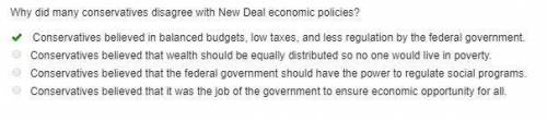 Why did many conservatives disagree with new deal economic policies?