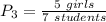 P_{3}=\frac{5 \ girls}{7 \ students}