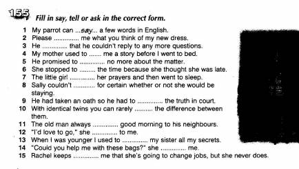 Reported speech
Exercise 155