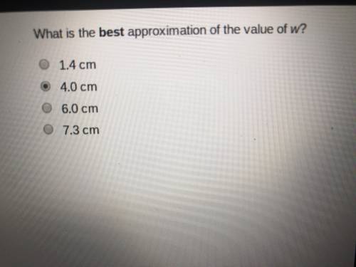 What is the best approximation of the value of w?