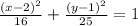 \frac{(x-2)^2}{16} +\frac{(y-1)^2}{25} =1
