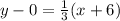 y-0=\frac{1}{3} (x+6)