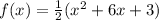 f(x)=\frac{1}{2}(x^2+6x+3)