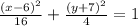 \frac{(x-6)^2}{16}+\frac{(y+7)^2}{4}= 1