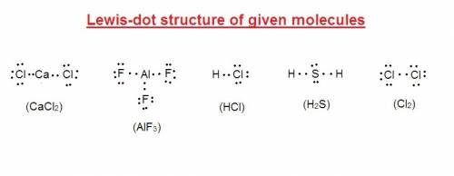 Determine how the following bonds are made using lewis dots structures