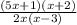 \frac{(5x + 1)(x + 2)}{2x(x - 3)}