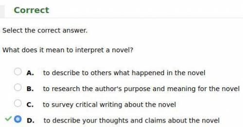 What does it mean to interpret a novel