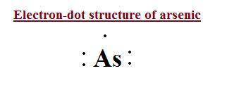 How many dots should be indicated in the electron dot structure of arsenic