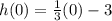 h(0)= \frac{1}{3}(0)-3