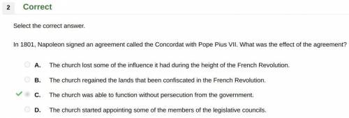 In 1801, napoleon signed an agreement called the concordat with pope pius vii. what was the effect o