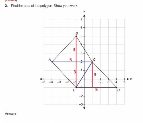 Find the area of the polygon. show your work