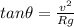tan\theta = \frac{v^2}{Rg}