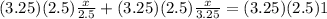 (3.25)(2.5)\frac{x}{2.5} + (3.25)(2.5)\frac{x}{3.25} = (3.25)(2.5)1