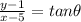 \frac{y-1}{x-5}=tan\theta