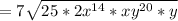 =7 \sqrt{25*2x^{14}*xy^{20}*y}