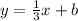 y=\frac{1}{3} x+b