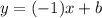 y=(-1)x+b