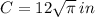 C=12\sqrt{\pi }\:in