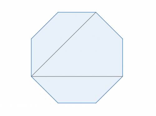 Bill draws a regular octagon with the perimeter of 32 units.he picks a vertex of the octagon and dra