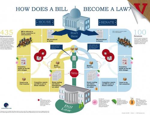 Explain the process of how a bill becomes a law