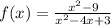 f(x)=\frac{x^2-9}{x^2-4x+3}