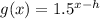 g(x)=1.5^{x-h}