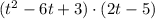 (t^2-6t+3)\cdot(2t-5)