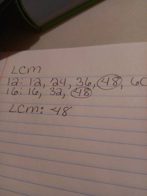 Make a list of possible pair of numbers that have lcm of 48