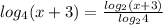 log_{4} (x+3) =  \frac{log_{2} (x+3)}{log_{2}4}