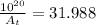 \frac{10^{20}}{A_{t}}=31.988