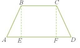 What is the height of an isosceles trapezoid, if the lengths of its bases are 5m and 11m, and the le