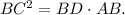 BC^2=BD\cdot AB.