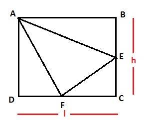 Given the rectangle abcd shown below has a total area of 72. e is in the midpoint of bc and f is the