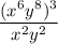 \dfrac{(x^6y^8)^3}{x^2y^2}