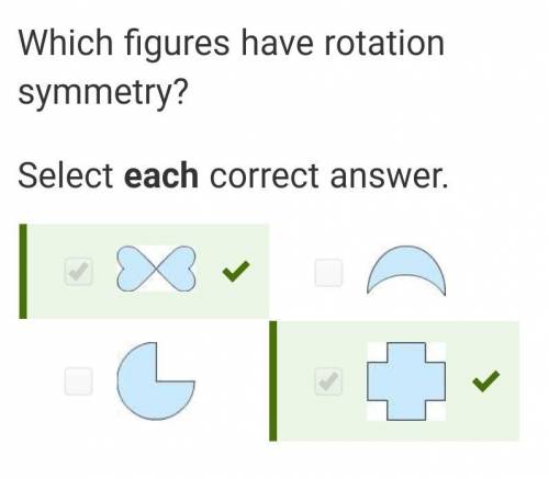 Which figures have rotation symmetry?