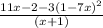 \frac {11x-2-3 (1-7x) ^ 2} {(x + 1)}