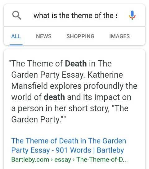 What is the theme of the story the garden party?  i have to write an essay on the theme so can u  ex