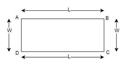 Consider a rectangle of length l inches and width w inches. find a formula for the perimeter of the