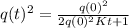 q(t)^2  = \frac{q(0)^2}{2q(0)^2Kt + 1}